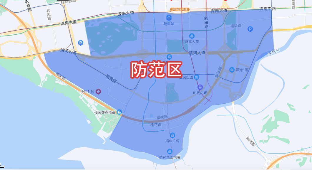 福田区管控区地图图片